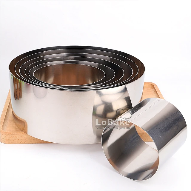 10cm height 4, 5, 6, 7, 8, 9, 10 inches smooth round circle 304 stainless  steel mousse ring mold layer wedding cake molds DIY - AliExpress