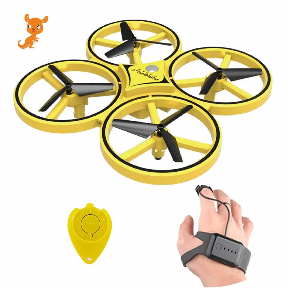 

Toys RC Drone Mini Infrared Induction Hand Control Drone Altitude Hold 2 Controllers for Kids Toy Gift waterproof drone