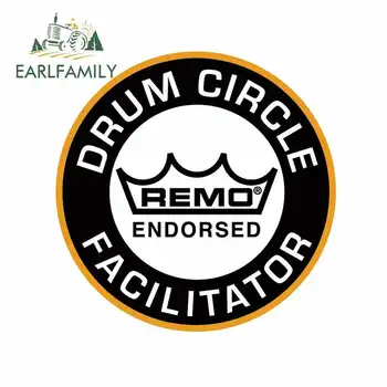 

EARLFAMILY 13cm x 12.6cm for Drum Circle Facilitators Car Decal Anime DIY Graffiti Stickers Occlusion Scratch Bumper Decoration