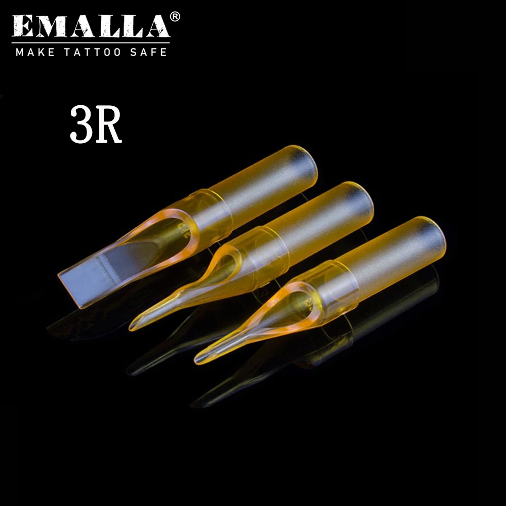 

50PCS/Box 3R Disposable Short Yellow Tips Open Mouth Tattoo Tips For Tattoo Neddles Tattoo Accessories Supplies Free Shipping