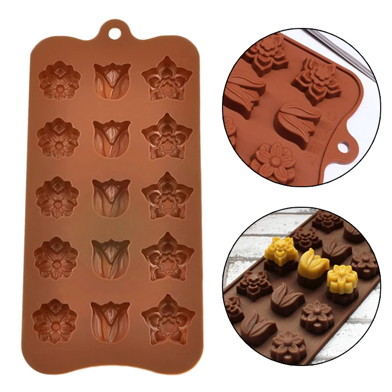 

Cute Practical Silicone Cartoon Choclate Cake Budding Jelly Mould New flowers Cute Shape Cooking Baking Tools kitchen Decorating