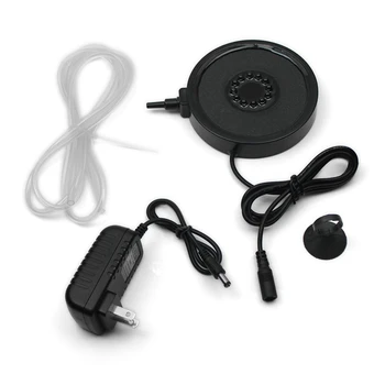 

US Plug Aquarium Bubble Light Air Stones Disk for Fish Tank, Bubbler Light with 12 Changing LED Light Air Bubble Lamp Decoration