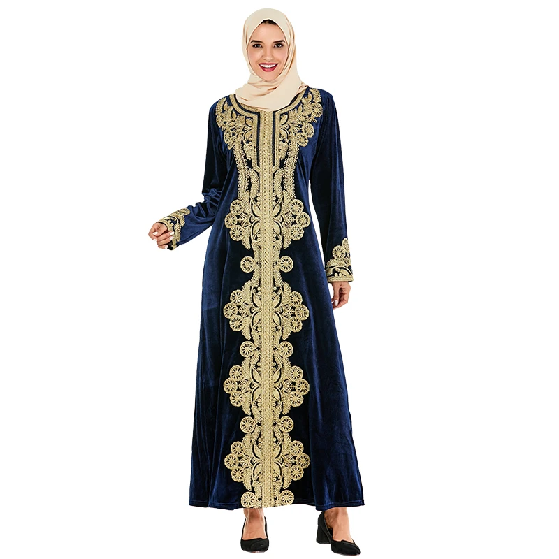 Skup Siskakia sukienka abaya z muślinu luksusowa aksamitna Vintage złoty haft dubaj szaty turcja marokańskie sukienki Party Wears