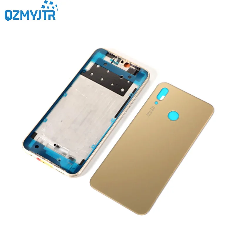 Замена для huawei p20 lite/nova 3E средняя рамка Передняя ЖК-Крышка корпуса безельные шасси+ задняя крышка батареи с инструментами