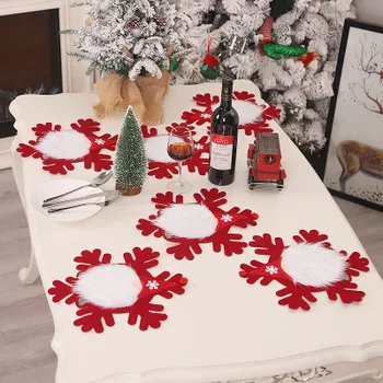 

Santa Claus Happy New Year 2021 Placemat Table Mat Noel Xmas Table Christmas Decorations for Home Navidad Table Ornament Noel