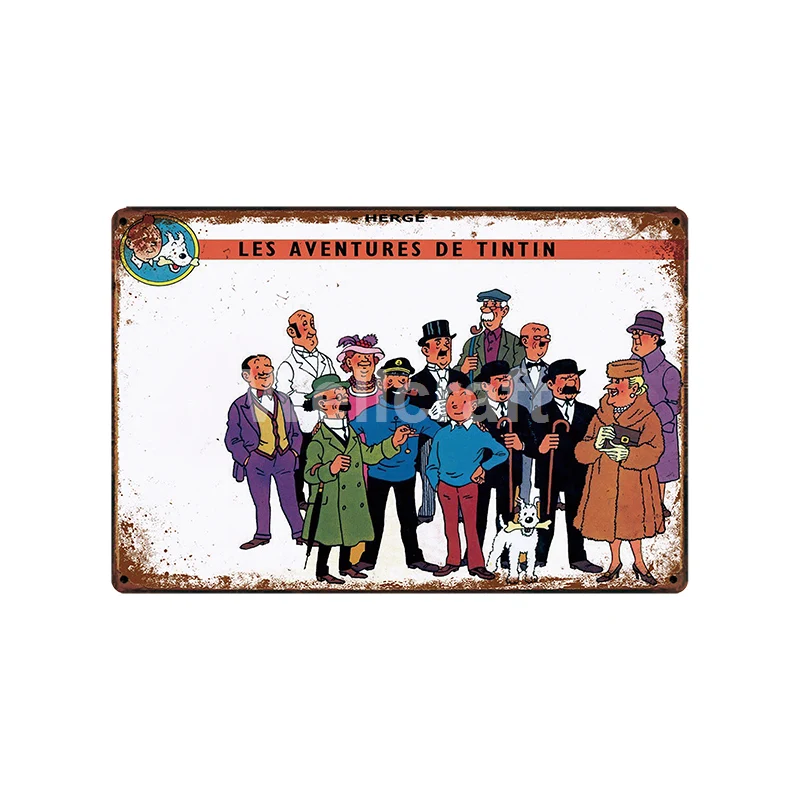 [WellCraft] TINTIN adventures жестяные вывески плакаты художественные винтажные настенные картины индивидуальность пользовательский Декор LT-1826 - Цвет: XR1181