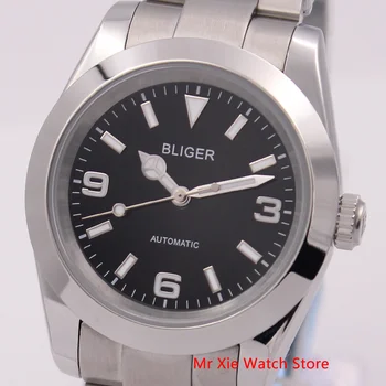 

Bliger 40mm Automatic Mechanical Mens Watch Luxury Brand Luminous Waterproof Sapphire Glass Stainless Steel Case Men's Watch