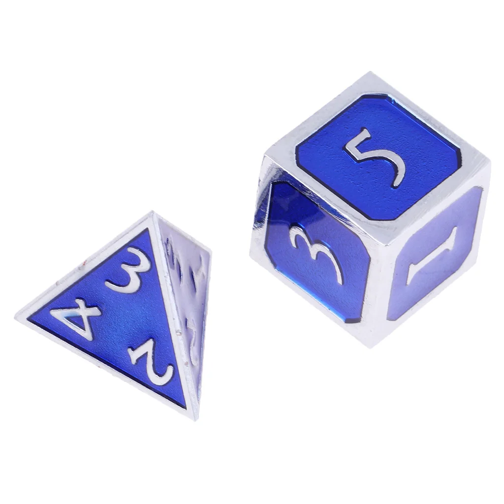 Board Gaming Dices Set of 7 Dice Poly Polyhedral Dice D4 D6 D8 D10 D12 D20 for Role Cup Player 