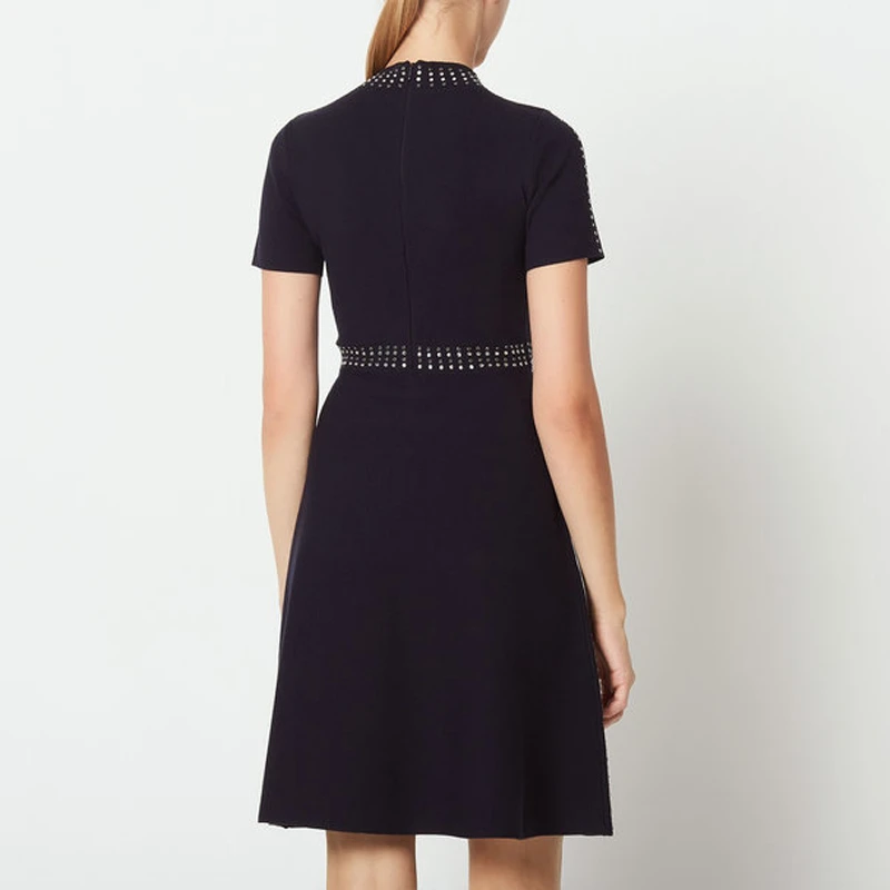 Tunjuefs, приталенное, горячее предложение, трикотажное платье, женское, Vestido, сзади, платье на молнии, элегантное, облегающее, водолазка, пуловеры, короткий рукав