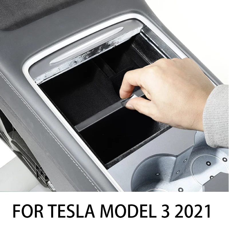 Model3 Car Central Armrest Storage Box For Tesla Model 3 2021 Car Accessories Console Holder Auto Container Glove Organizer Case