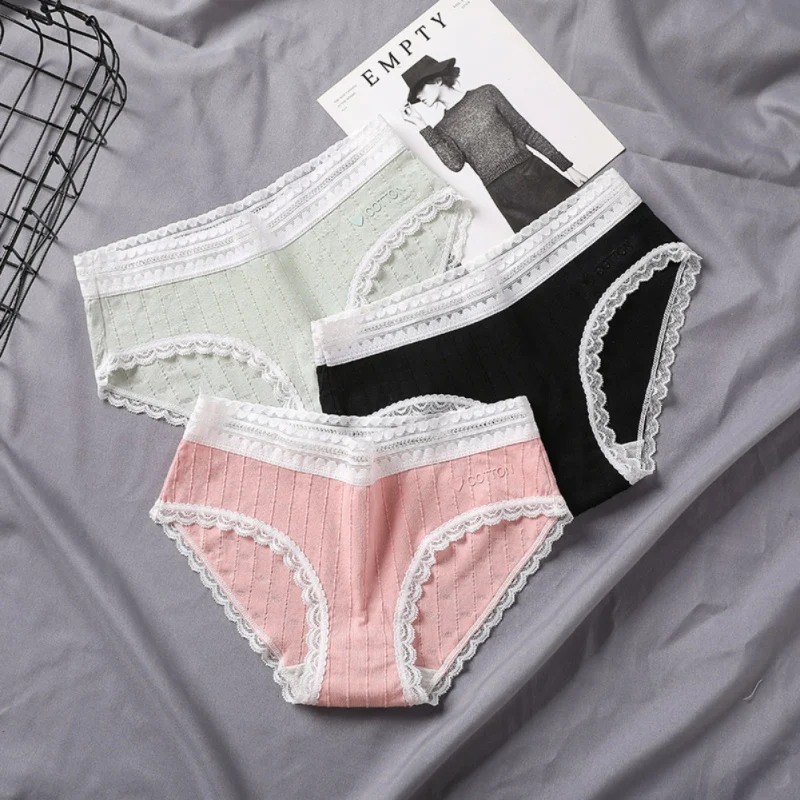 Трусы новые хлопковые трусики женские кружевные боковые трусики женские ...