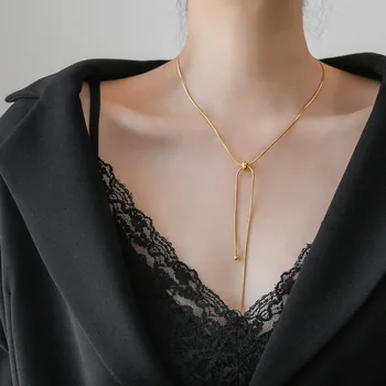 

Female Vintage Non-mainstream Pull Adjustable Necklace Choker Versitile Fashion Simple Apathy Ventilation Does Not Fade