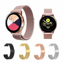 20 мм/22 мм магнитный браслет ремешок для xiaomi Huami Amazfit Bip Миланской петлей для samsung Galaxy часы активное 42 мм 46 мм huawei группа