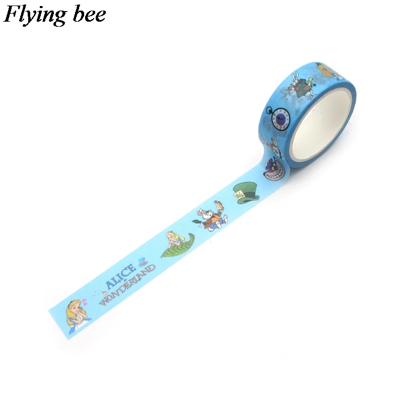 Flyingbee 15 стилей 15 мм X 5 м мультфильм Кот Аниме Наруто васи лента бумага DIY декоративные Дамбо стежка стикеры Липкая лента X0677 - Цвет: 15