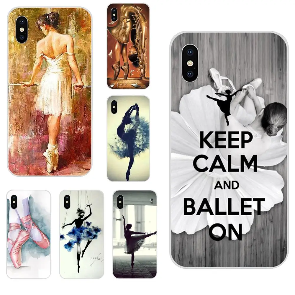 

Beautiful Ballet Shoes Dance Watercolor For Apple iPhone X XS Max XR 4 4S 5 5C 5S SE 6 6S 7 8 Plus TPU Transparent Cases