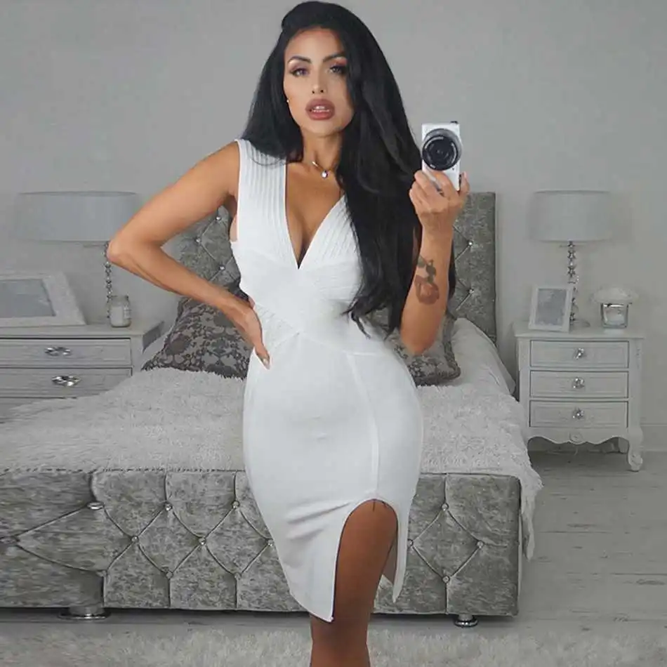 Seamyla-New-Fashion-Bodycon-Bandage-Dress-Women-Sexy-Deep-V-Neck-Split-Winter-Dresses-Sleeve-Evening (2)