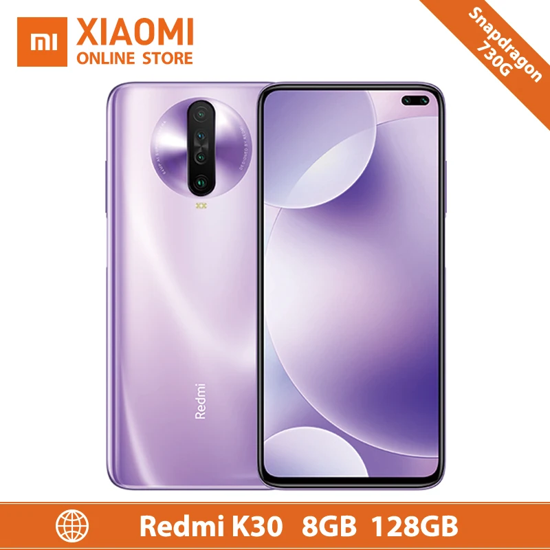 Мобильный телефон Xiaomi Redmi K30, 8 ГБ, 128 ГБ, 4G, Восьмиядерный процессор Snapdragon 730G, 6,67 дюйма, 4500 мАч, 64 мп+ 20 МП, шесть камер, NFC, смартфон