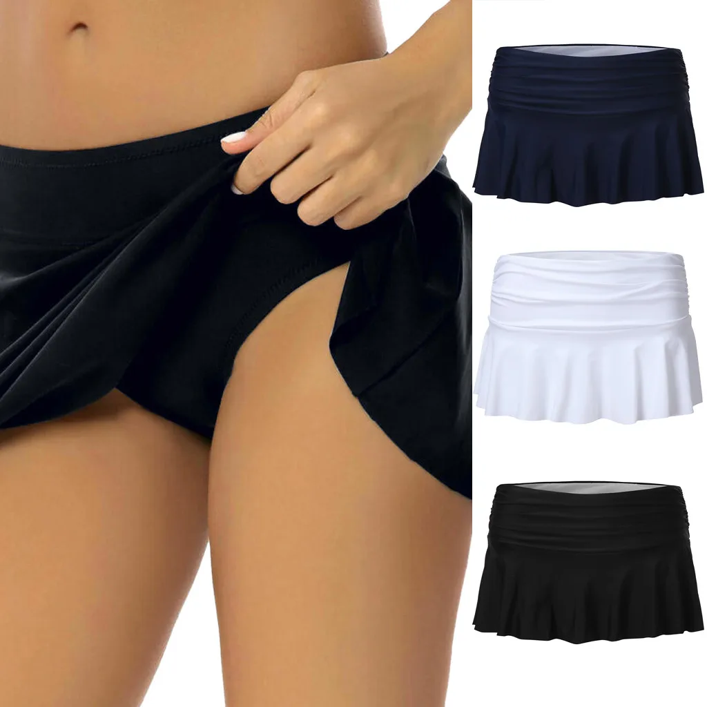 #Z25 Womens Swim Skirt Bikini Bottom Swimwear Summer Beach Briefs Bottoms brazilian Bathing Suit swim wear short de bain femme