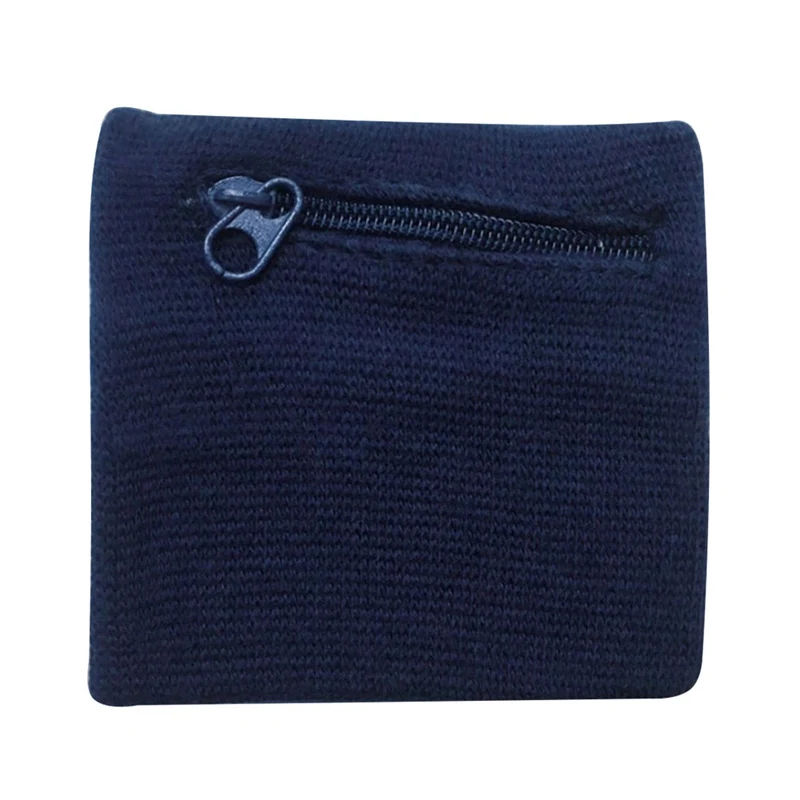 Wrist Wallet Pouch Arm Band Bag For MP3 Key Card Storage Bag Case Wristband Sweatband Women Bag Sport Coin Purses - Цвет: Navy