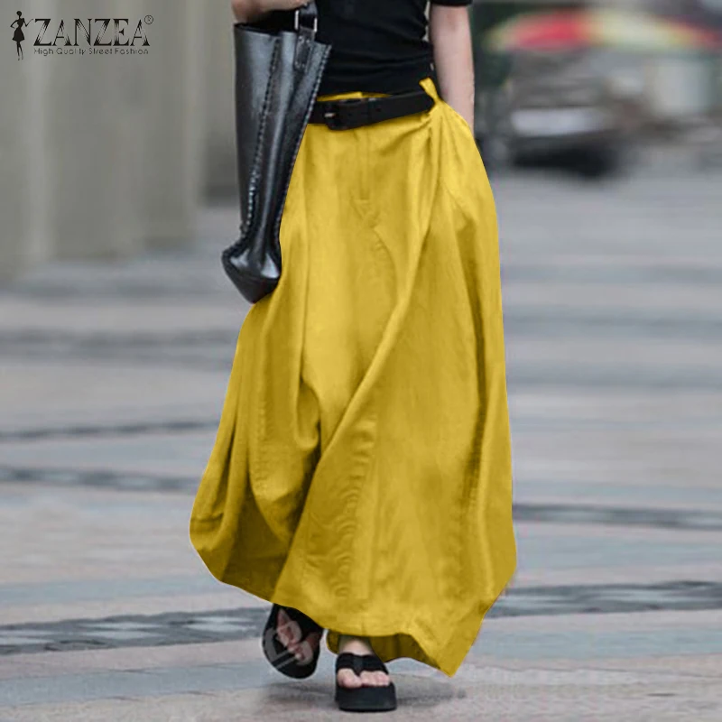 high waisted long skirt