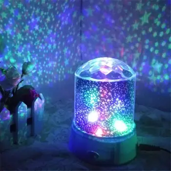

Starry Night Light Starry Sky Magic Projector LED Light Colorful Rotating Flashing Star Kids Baby Christmas Gift Room Decoration