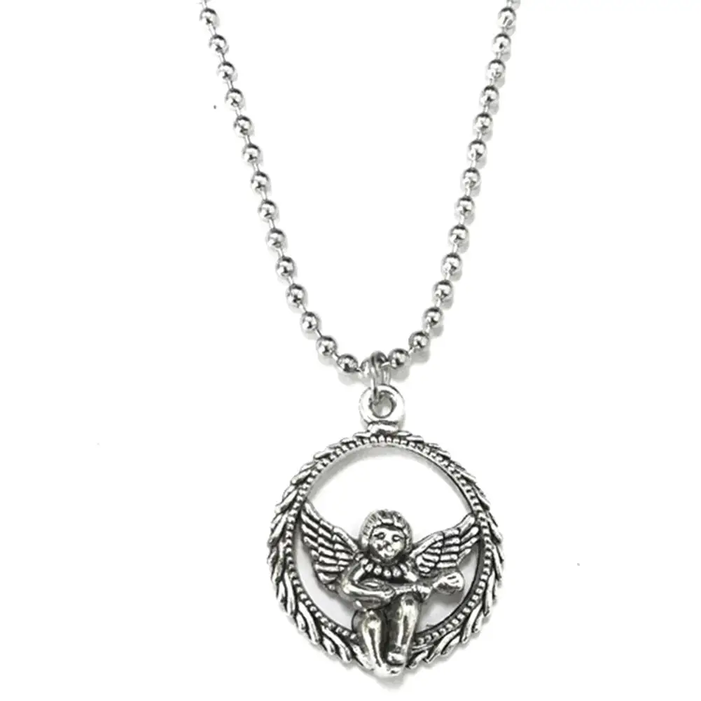 Women Men Retro Guitar Angel Pendant Necklace Hip Hop Chain Jewelry Gift | Украшения и аксессуары
