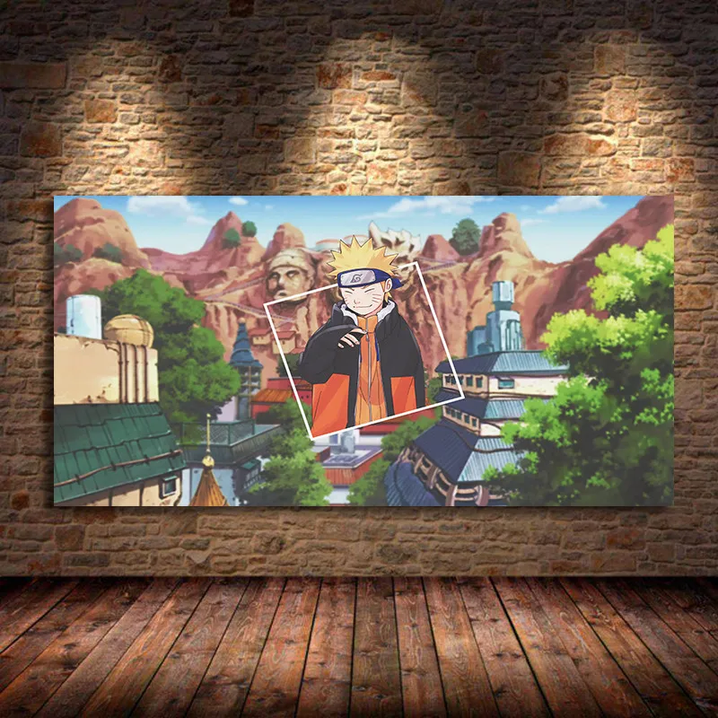 Японский аниме Наруто hokage большой размер мультфильм плакат и печать холст настенная живопись искусство на