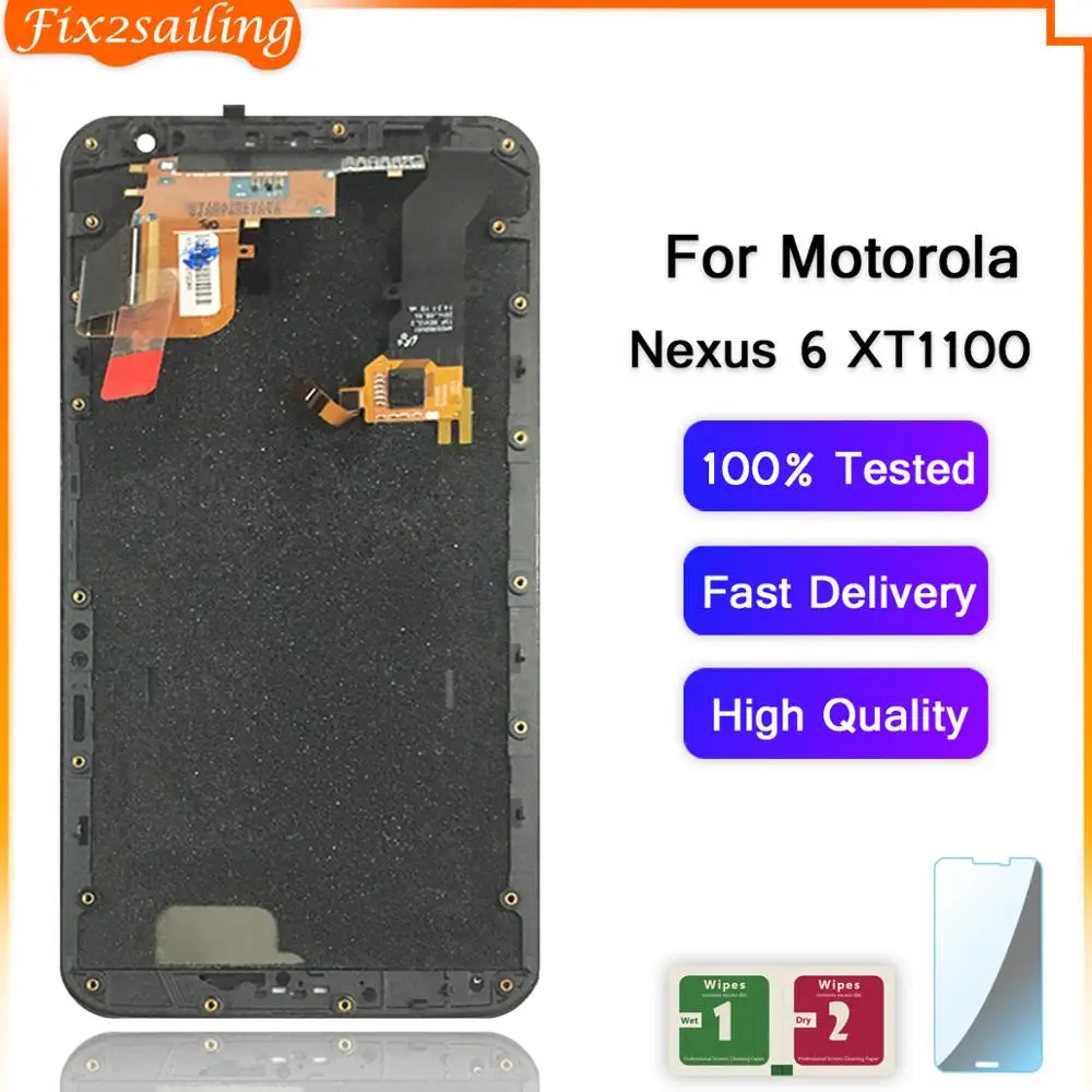 ЖК дисплей сенсорный экран дигитайзер рамка для замены Motorola Moto Nexus 6 XT1100 XT1103|lcd display