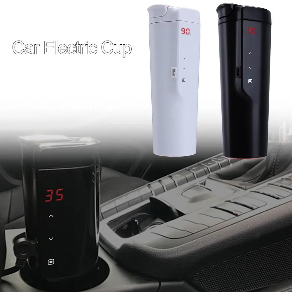 

420ML Intelligent Car Heating Cup Auto Electric Water Cup Vehicle Thermos Adjustment Constant Temperature Kettle Car Boiling Mug