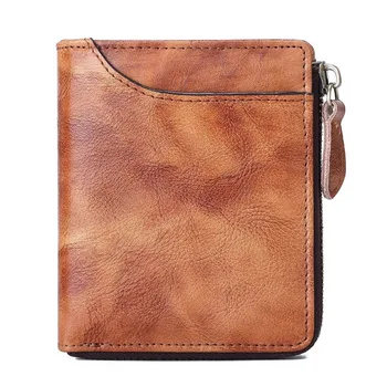 

New leather men's wallet multifunctional business short coin purse first layer cowhide casual card holder card holder wallet