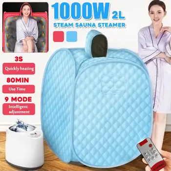 

1000W 2L Portable Steam Sauna Home Sauna Generator Slimming Household Sauna Box Ease Insomnia Sauna Steamer With Remote