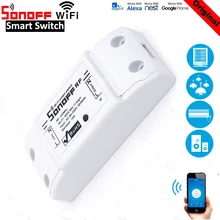 Sonoff ITEAD, базовый Wifi таймер, умный переключатель, поддержка eWelink, приложение, беспроводная домашняя Автоматизация, Совместимость с Google Home Alexa amazon