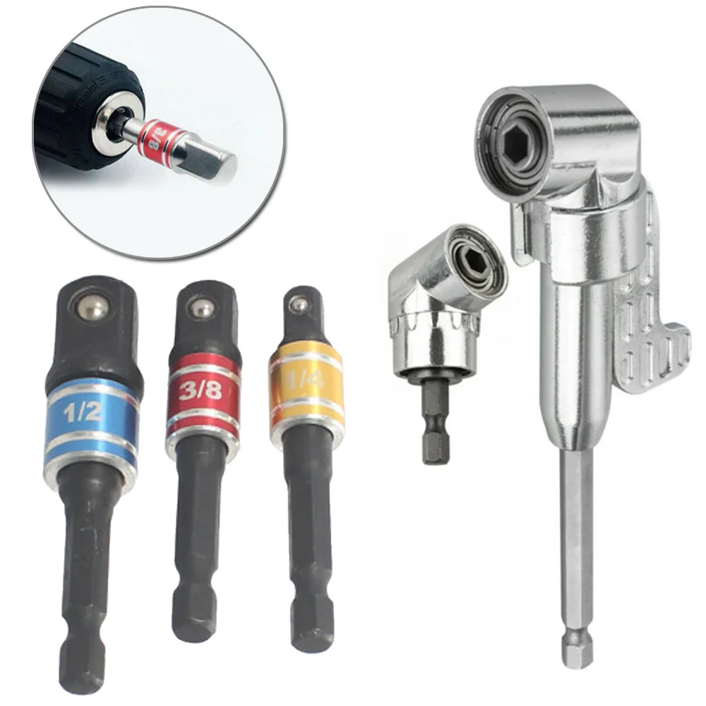 5 шт. правый угол сверла адаптер крепления ударный драйвер расширение