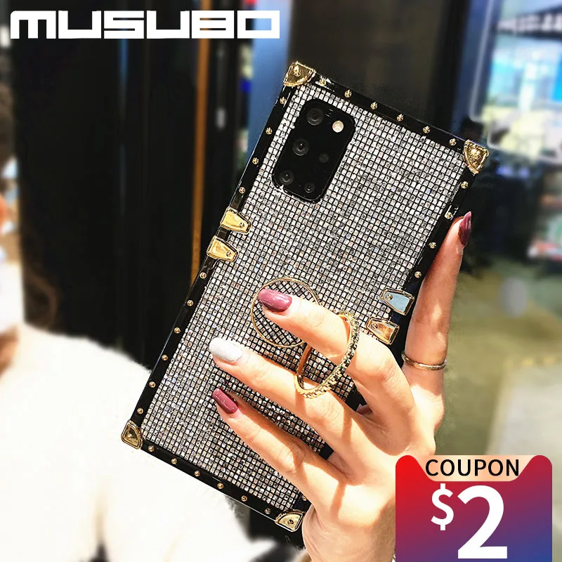 Musubo Luxury Square Genuine Leather Case For Samsung Note 20 Case