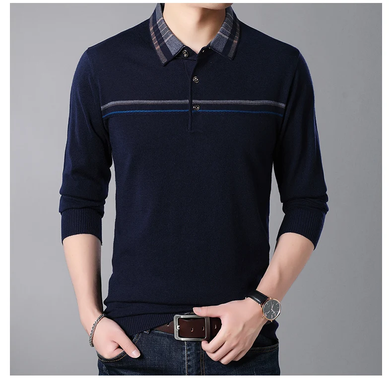 brand casual striped fitness long sleeve polo shirt men poloshirt jersey luxury mens polos tee shirts dress fashions 81017