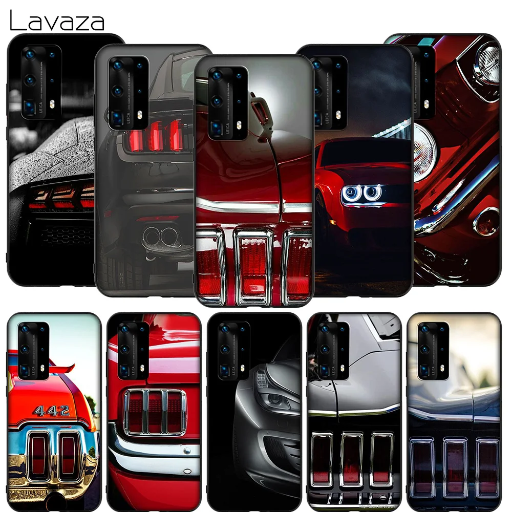 Чехол Lavaza CLASSIC MUSTANG с задними фонарями для Huawei P8 P9 P10 P20 P30 Y6 Y7 Y9 Lite Pro P Smart Nova 2i 3i Mini 2017