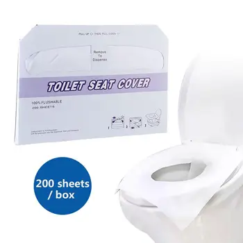 

200 Sheets/Box Toilet Pad Cushion Paper Soluble Water Disposable Toilet Pad Cover Toilet Pad Seat Cover Accessiories