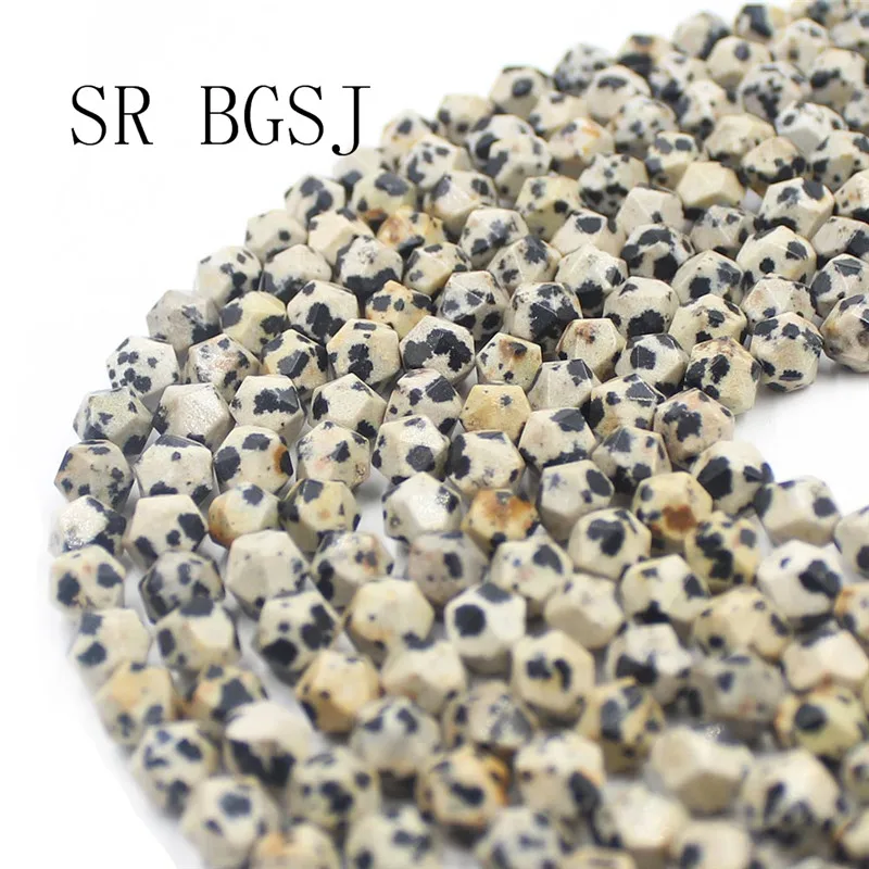 Texture Bead Silver Electroplated Dalmatian jasper Beads Free Form Beads Jewelry Making Beads Boho Bead 9INCH DRDJ-70043