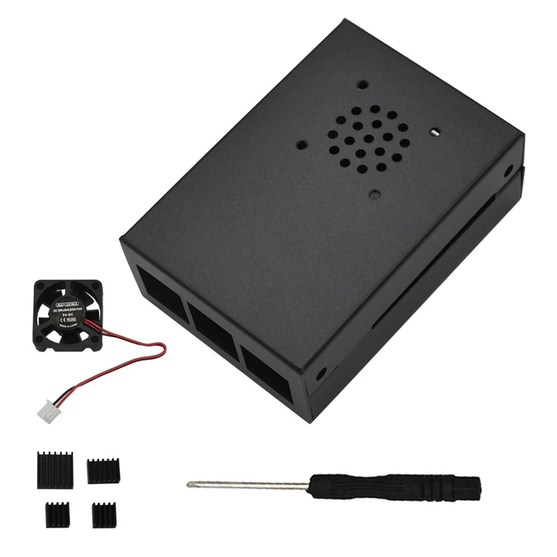 Чехол для Raspberry Pi 4, металлический чехол из алюминиевого сплава для Raspberry Pi 4 охлаждающий вентилятор радиаторы