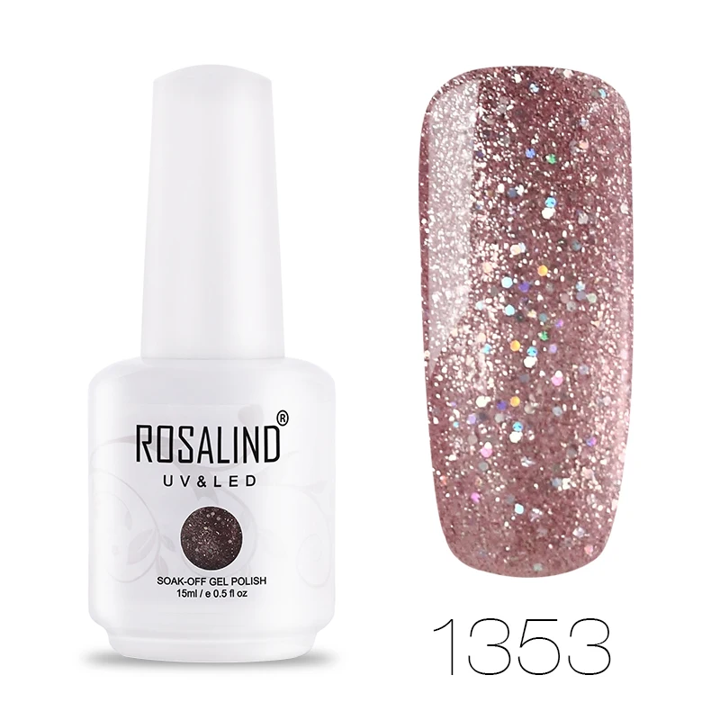 RH1353 ROSALIND Гель-лак для ногтей светящийся Алмазный гель УФ-светодиодный гель все для маникюра Платиновый лак для ногтей - Цвет: RH1353