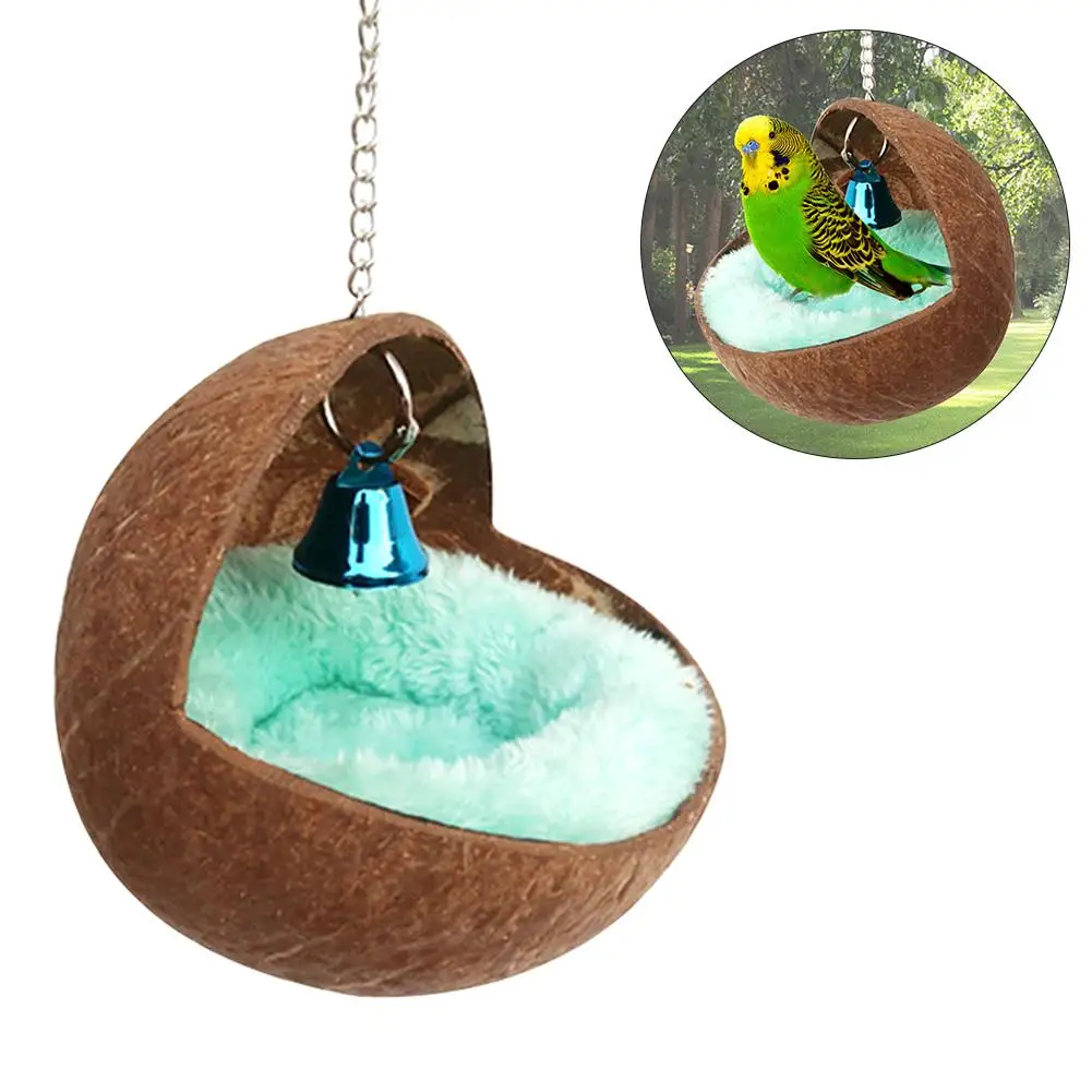 

Small Pet House Hamster Guinea Pig Squirrel Dutch Pig Sleeping Nest Round Coconut Shell Parrot Bird Nests