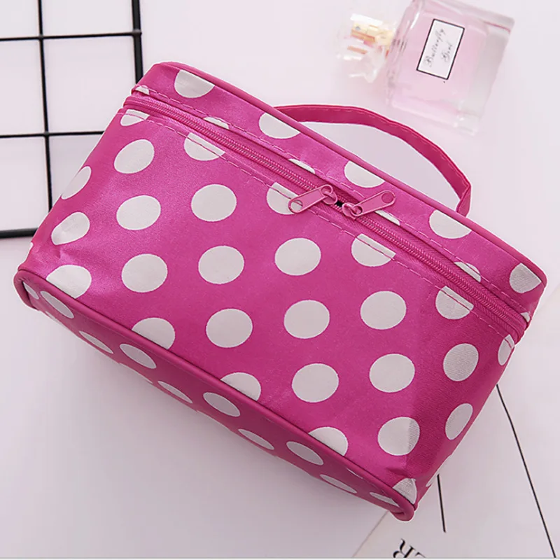 Ougger Girl Makeup Box Professional Large Cosmetic Bag High capacity Waterproof PU Printing Travel Organizer Bags Zipper Pouch
