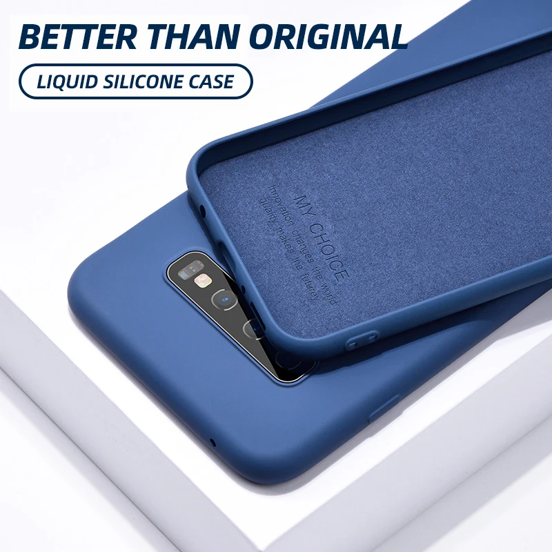 

Soft Liquid Silicone Case For Samsung Galaxy S8 S9 S10 Plus S7 Edge Cover For Samsung Note 8 9 10 A30 A40 A50 A60 A70 Case on