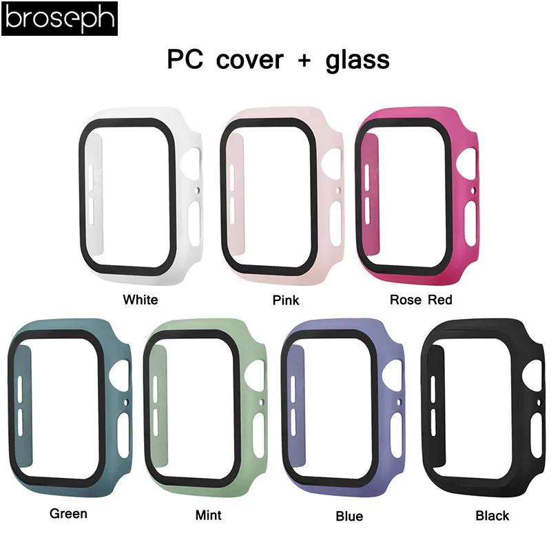 

3D Sreen Protective Case Film for Apple Watch 4 Bands 44mm 40mm PC Shell Frame Case Cover for iwatch Series 3 2 1 38mm 42mm