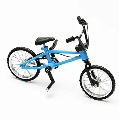 1 шт. игрушечные велосипеды с тормозным тросом из сплава синего цвета, подарок для детей, Прямая поставка - Цвет: blue