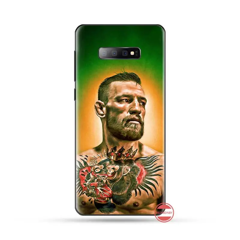 Conor McGregor ирландский истребитель ТПУ черный чехол для телефона Корпус Samsung S6 S7 edge S8