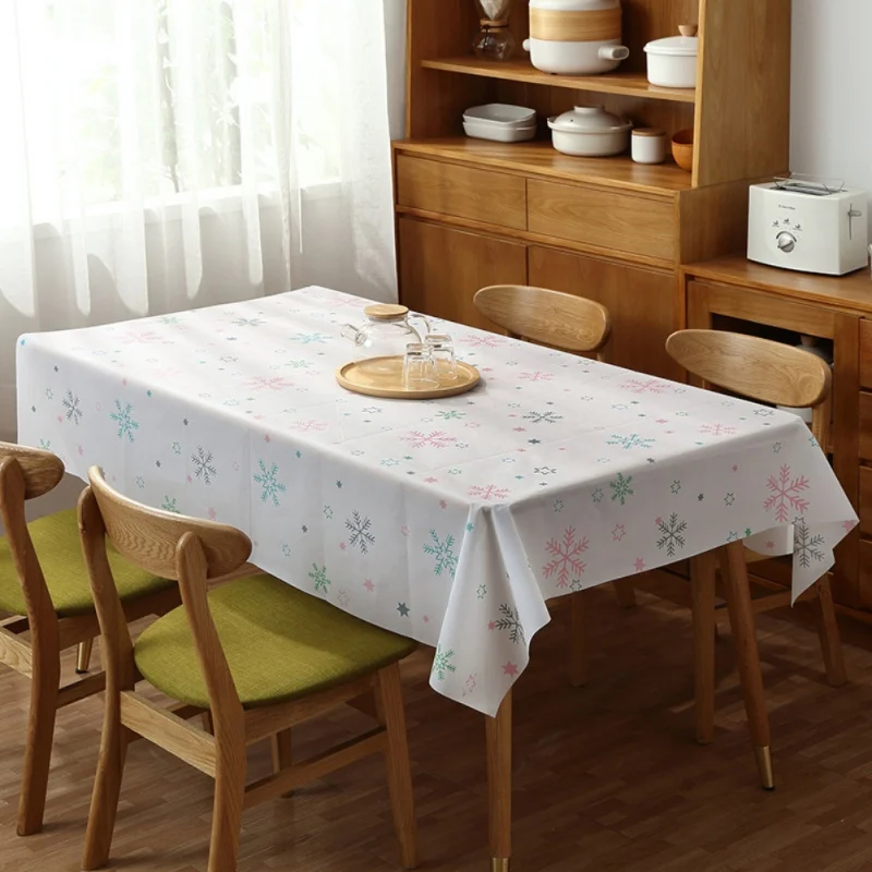Водостойкая скатерть, маслостойкое покрытие для кухонного обеденного стола, украшение стола для вечеринок