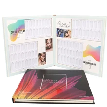 Дизайн ногтей дисплей цвет шоу книга диаграмма 80 цветов УФ гель лак Советы Дисплей карты лак для ногтей цветная карта коробка лак для ногтей Цвет диспл