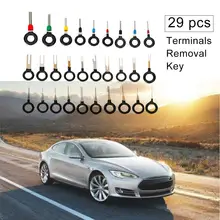 29 Pieces Of Terminals Removal KeyTool Crimp Connector Extractor Puller Pin Stainless Steel