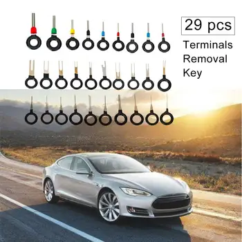 

29 Pieces Of Terminals Removal KeyTool Crimp Connector Extractor Puller Pin Stainless Steel